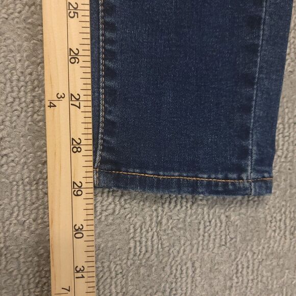 Levis Curvy Skinny Womens 29 (29X29) Jeans Mid Rise Stretch Blue Denim - Picture 6 of 11